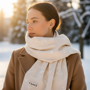 FSAKE Cashmere Scarf — Cream